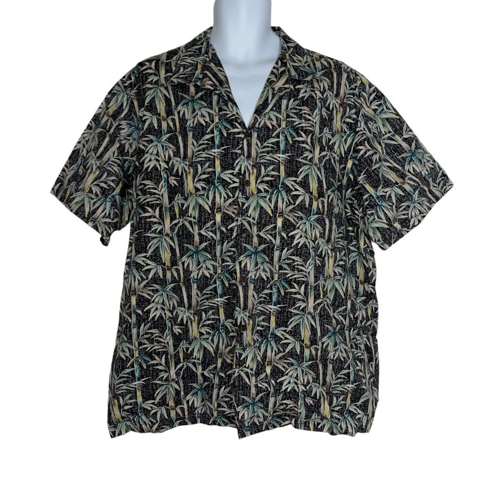 RJC Hawaiian Shirt Mens 2XL Bamboo Aloha Tribal Hawaiian Vacation Beach Colorful